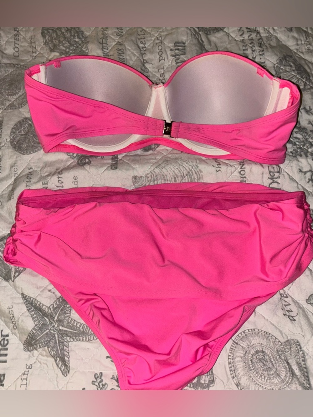 Lilly Pulitzer Strapless Bikini Set in Hot Pink. Size 12. - Picture 2 of 5